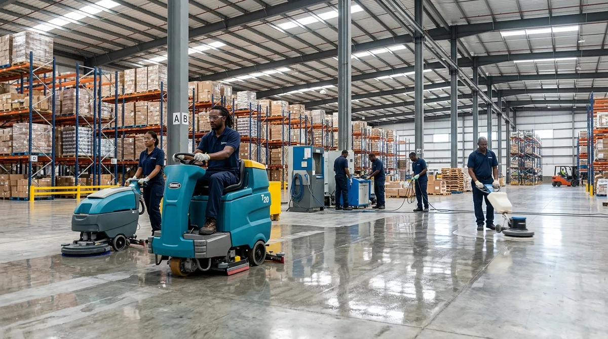 Commercial cleaning service for a business near Harris Promenade, San Fernando